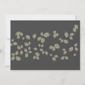 Elegante Chique Gouden Bladeren Bewaar de Datum Save The Date (Achterkant)