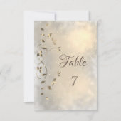 Elegante Chique Gouden Bladeren Kaart (Achterkant)