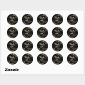 Elegante Chique Gouden Bloemen Huwelijkssticker Ronde Sticker (Vel)