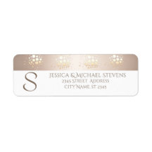 Elegante chique gouden/bronzen confetti monogram b