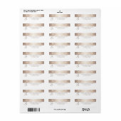 Elegante chique gouden/bronzen confetti monogram b etiket (Full Sheet)