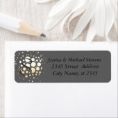 Elegante chique gouden/bronzen confetti monogram b etiket (Insitu)