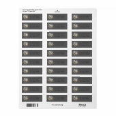 Elegante chique gouden/bronzen confetti monogram b etiket (Full Sheet)