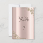 Elegante chique gouden frame roze goud kaart (Voorkant)