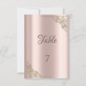 Elegante chique gouden frame roze goud kaart (Achterkant)