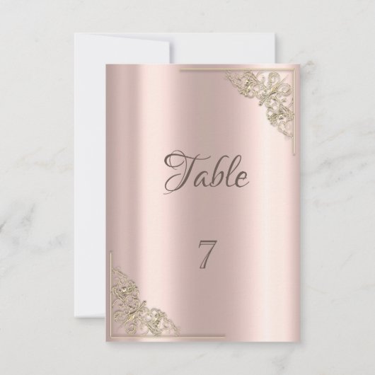 Elegante chique gouden frame roze goud kaart (Achterkant)