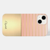Elegante chique gouden gestreept Case-Mate iPhone case (Achterkant (horizontaal))