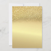 Elegante chique gouden glitter bokeh bruiloft uitn kaart (Achterkant)