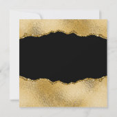 elegante chique gouden glitter bruiloft kaart (Achterkant)