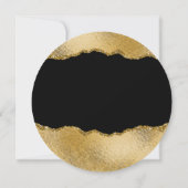 elegante chique gouden glitter bruiloft kaart (Achterkant)