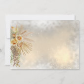 Elegante chique gouden harten Boho bloemen RSVP-ka Kaart (Achterkant)