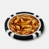 Elegante chique gouden koperen kerst ster poker ch pokerchips (Enkel)