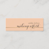 Elegante chique gouden lijn make-up artiest mini visitekaartje (Voorkant)