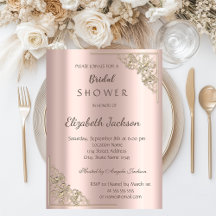 Elegante chique gouden lijst roze gouden bruidsdou