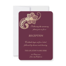 Elegante chique gouden paisley bruiloftsreceptie