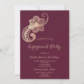 Elegante chique gouden paisley kaart (Voorkant)