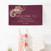 Elegante Chique Gouden Paisley Spandoek (Insitu)