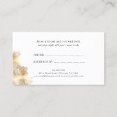 Elegante Chique Gouden Schaar Hair Stylist Klant Aanbevelingskaartje (Achterkant)