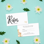 Elegante Chique Gouden Schaar Hair Stylist Klant Aanbevelingskaartje