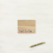 Elegante chique gouden streep,waterverf cactus post-it® notes (Op bureau)