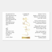Elegante chique gouden wimperbad reiniger schuim f rechthoekige sticker (Voorkant)