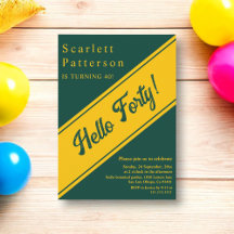 Elegante chique groene en gouden luxe 40e verjaard