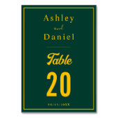 Elegante chique groene en gouden moderne luxe brui kaart (Voorkant)