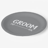 elegante chique GROOM | Papieren Bordje (Gekanteld)