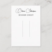 Elegante chique haarclip display visitekaartje (Voorkant)