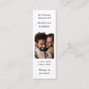 Elegante Chique Herdenking Mini Favor Design Visitekaartje