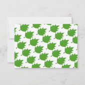 Elegante chique herfst groene bladeren herfst brui RSVP kaartje (Achterkant)