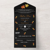 Elegante chique Herfst in liefde rustieke herfstbr All In One Uitnodiging (Binnen)