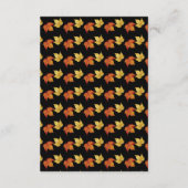 Elegante chique herfst laat herfst bruiloft detail informatiekaartje (Achterkant)