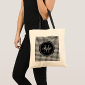 Elegante chique houndstooth patroon monogram tas (Voorkant (product))