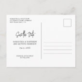 Elegante chique humeurige bloemen bruiloft bewaar aankondigingskaart (Achterkant)