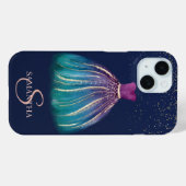 Elegante chique jurk navyblauw Case-Mate iPhone case (Achterkant (horizontaal))