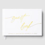 Elegante chique kalligrafie bruiloft gastenboek (Voorkant)