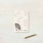 Elegante chique kant dame fan  monogram post-it® notes (Op bureau)