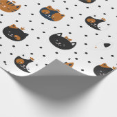 Elegante chique kattenpatronen cadeaupapier (Hoek)