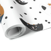 Elegante chique kattenpatronen cadeaupapier (Rol Hoek)