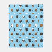Elegante chique kattenpatronen fleece deken (Voorkant)