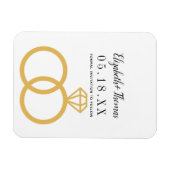 elegante chique klassieke minimaal save the date magneet (Horizontaal)