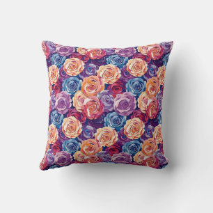 Elegante Chique Kleurrijk Vintage Bloemendesign Kussen