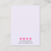 Elegante chique kwarts kristal sieraden display ho visitekaartje (Achterkant)