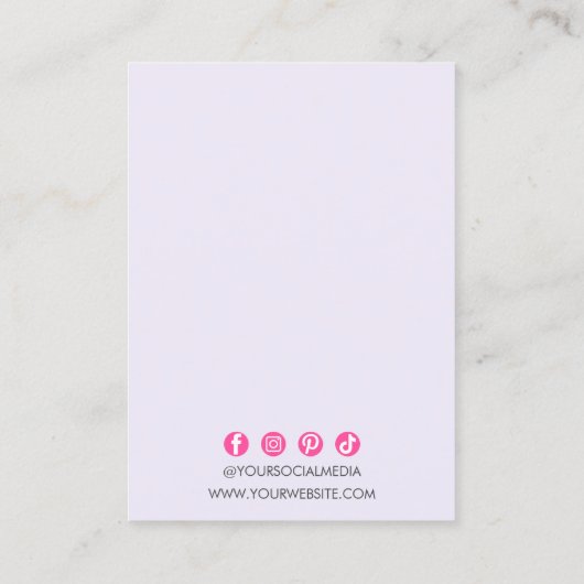 Elegante chique kwarts kristal sieraden display ho visitekaartje (Achterkant)