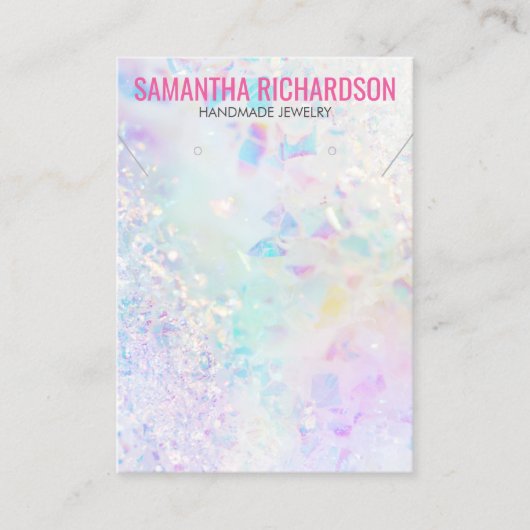 Elegante chique kwarts kristal sieraden display ho visitekaartje (Voorkant)