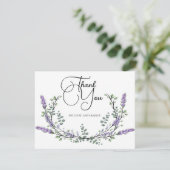 Elegante chique lavendel eucalyptus bedankkaart (Staand voorkant)