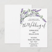 Elegante chique lavendel eucalyptus bruiloft kaart (Voorkant / Achterkant)
