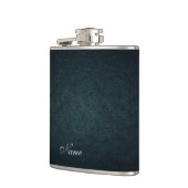 Elegante chique leren look gepersonaliseerd heupfles (Links)