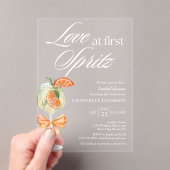 Elegante chique liefde op het eerste Spritz Vrijge Acryl Uitnodigingen (Insitu (Draagbaar))